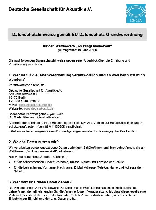 DEGA Datenschutz Schulwettbewerb 2019 1